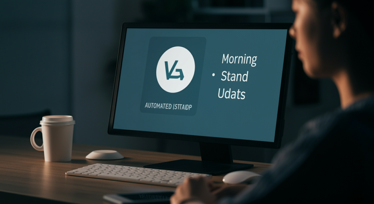 朝会自動化の通知画面