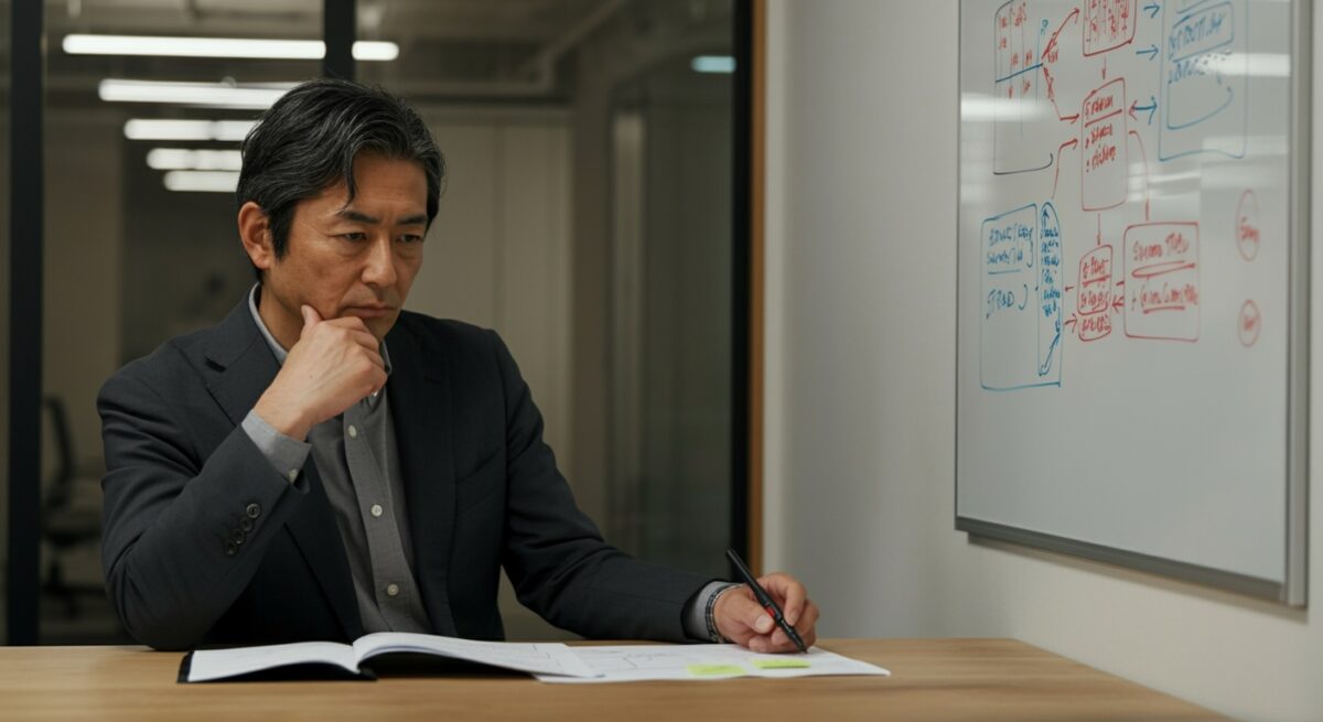 戦略を考えるCEOのイメージ