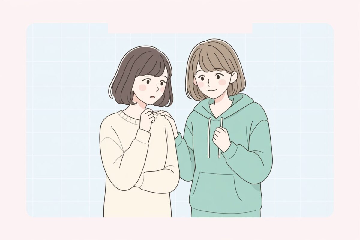 冷静に諭すリナ