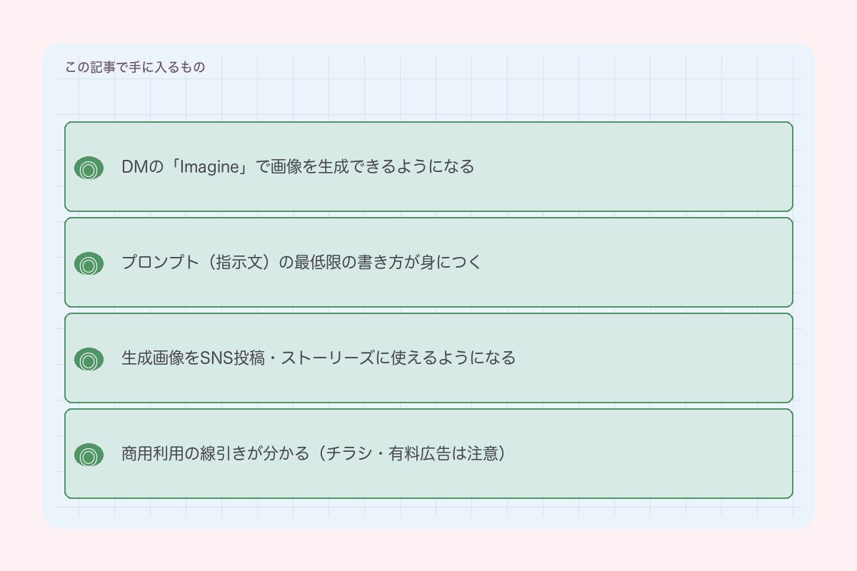 この記事で手に入るもの(Imagine画像生成)