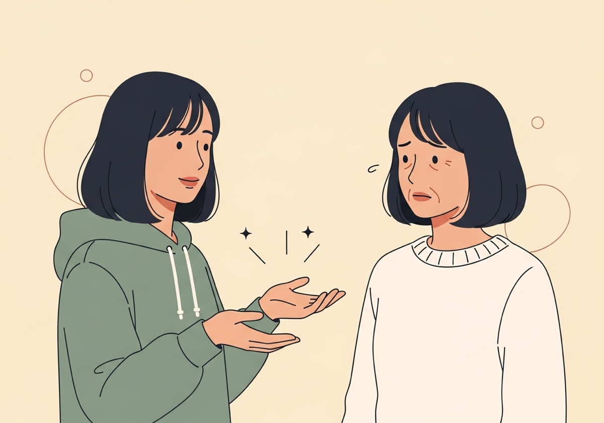 冷静に諭すリナ