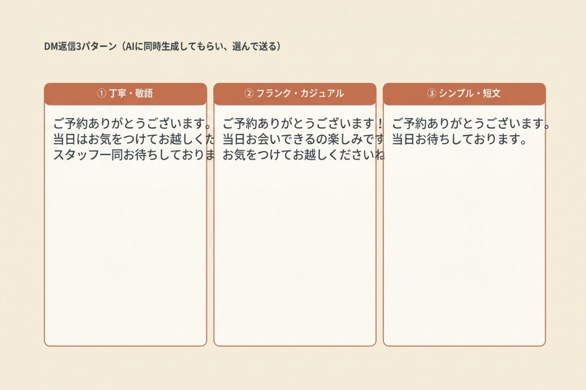 3パターンから選択