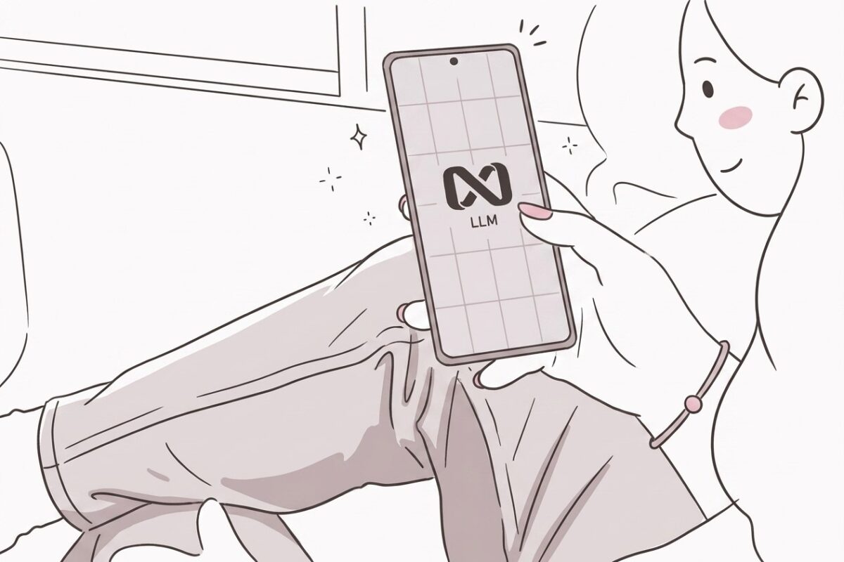 AIアシスタントのインターフェースを示すスマートフォン画面