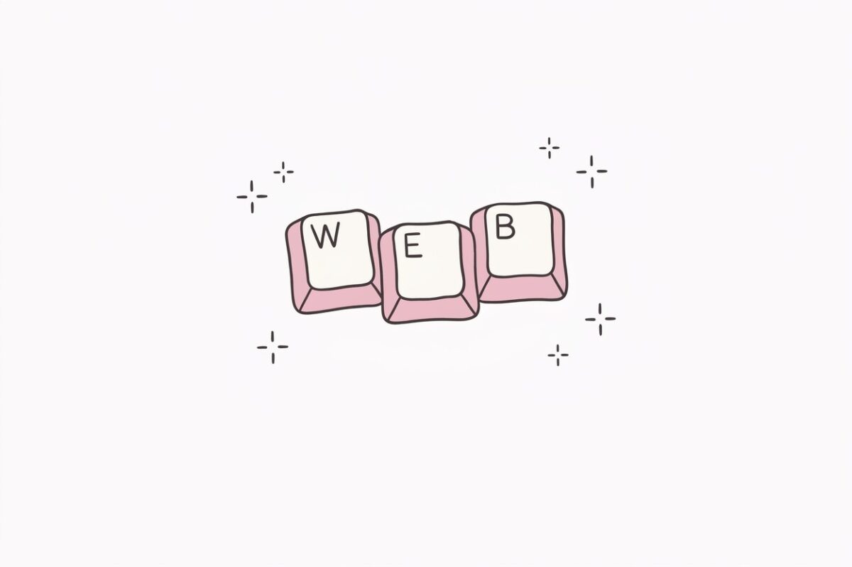 WEBというキーワードが並ぶキーボードのイメージ