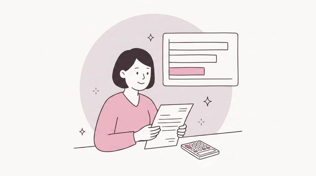 経理代行の月額料金と業務範囲を比較して検討している経営者のイラスト