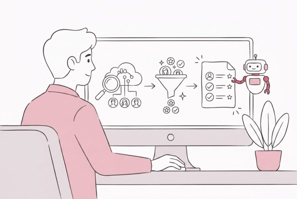 AIで営業リストを自動作成|ターゲット抽出からスコアリングまで3ステップ完全ガイド